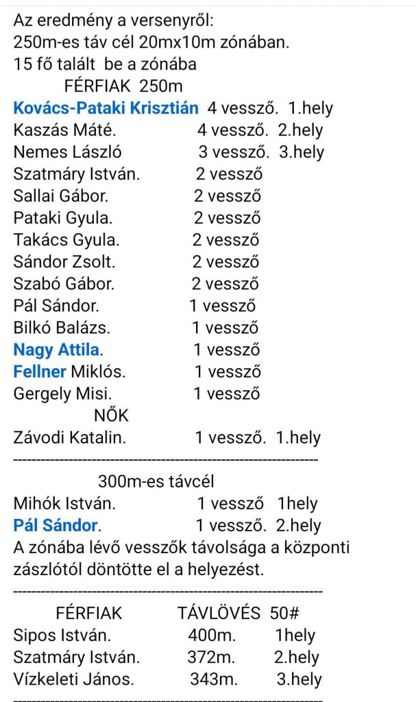 eredmények